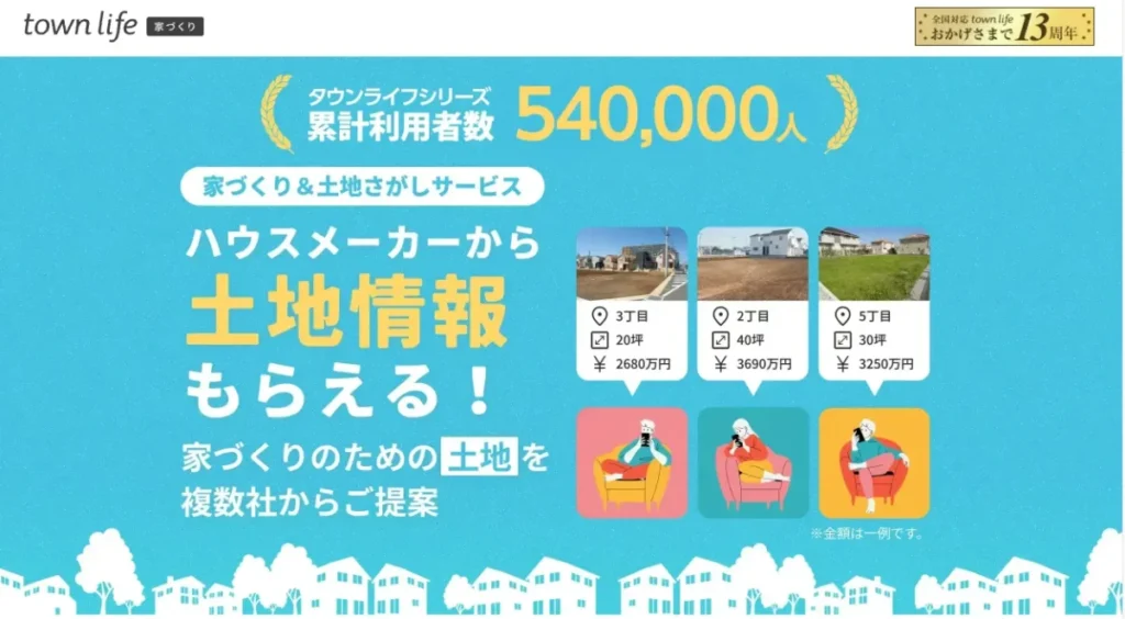 タウンライフ土地探しとは？口コミと評判から見る特徴と非公開情報
