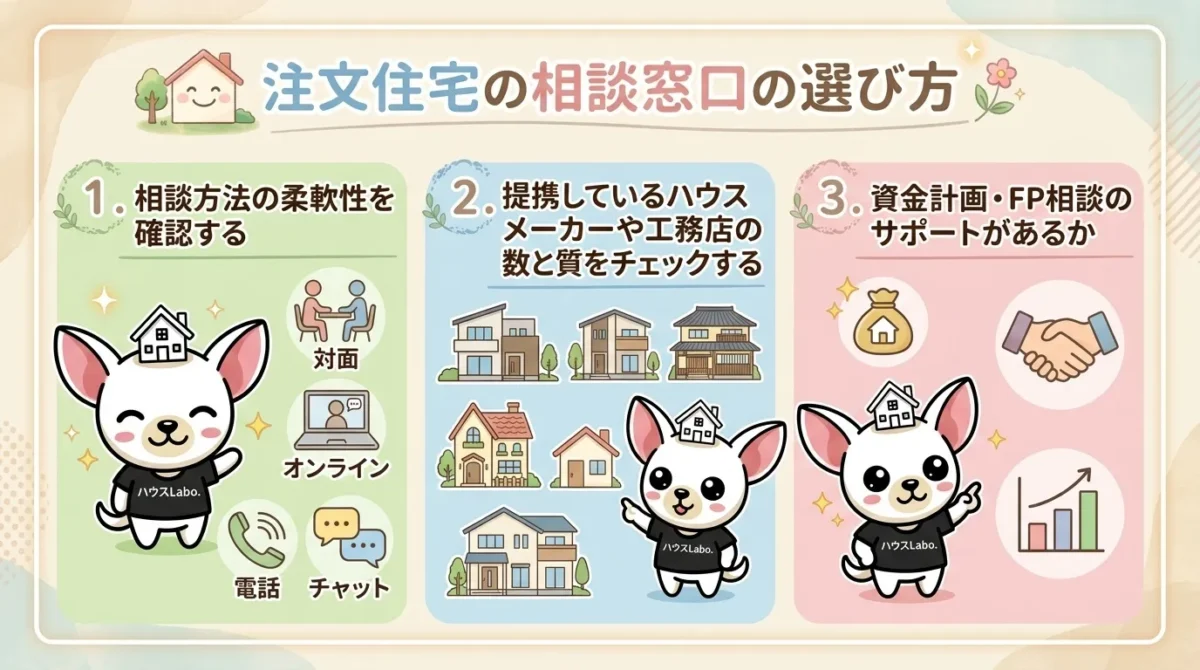 注文住宅の相談窓口の選び方