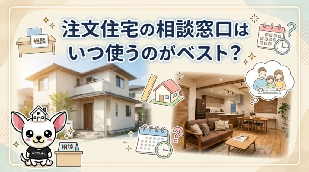 注文住宅の相談窓口はいつ使うのがベスト？