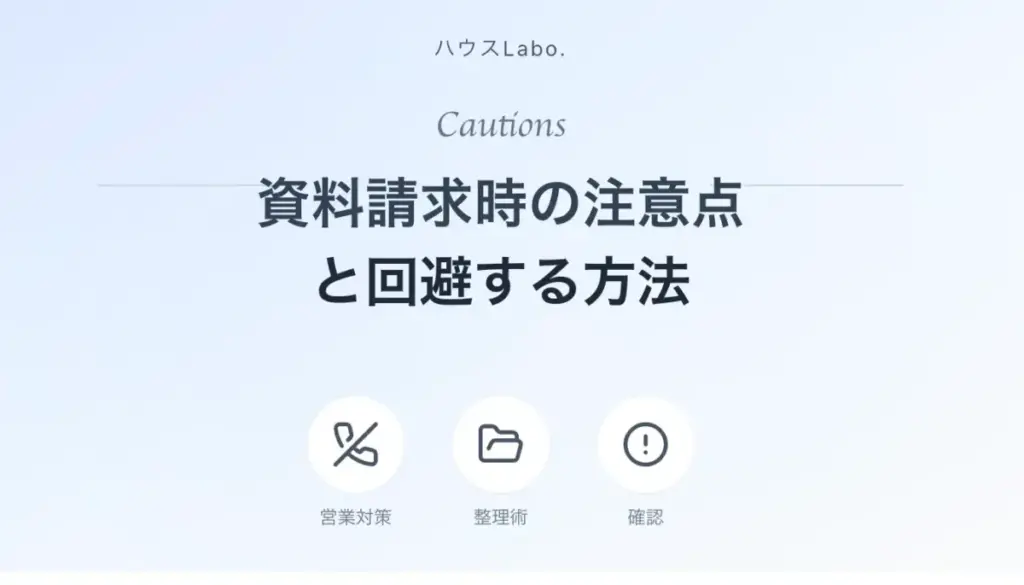 資料請求時の3つの注意点と回避する方法