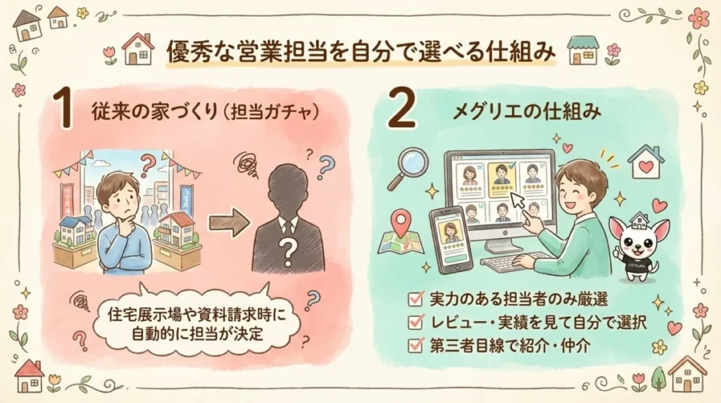 優秀な営業担当を自分で選べる仕組み