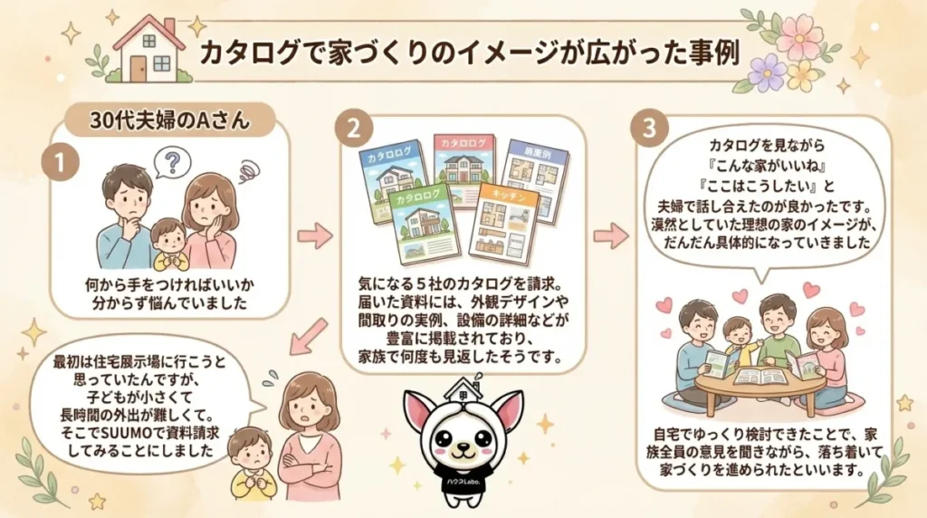 カタログで家づくりのイメージが広がった事例