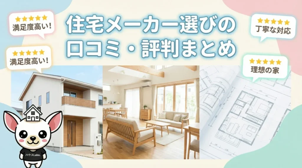 住宅メーカー選びの口コミ・評判まとめ