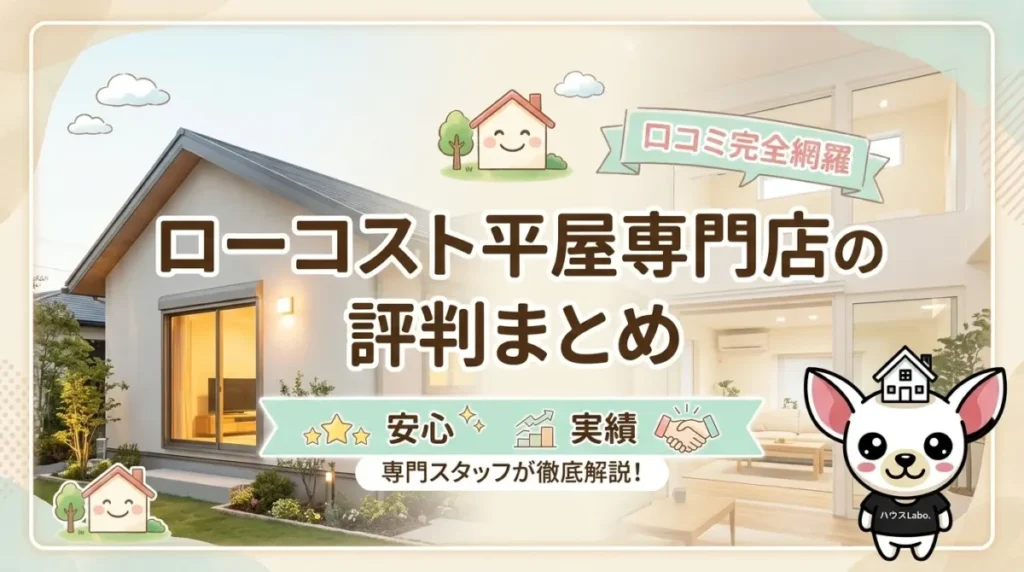 ローコスト平屋専門店の口コミ評判まとめ