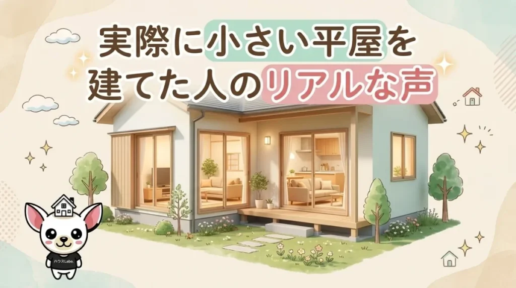 実際に小さい平屋を建てた人のリアルな声