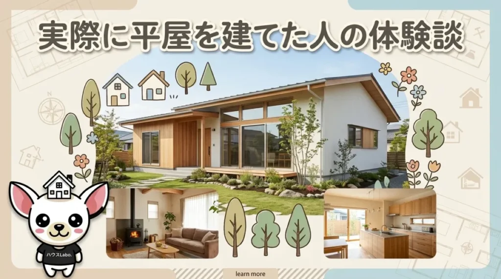 実際に平屋を建てた人の体験談