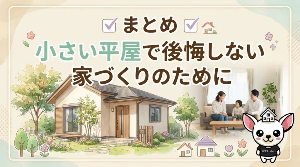 小さい平屋(500万円台)で後悔しない家づくりのために