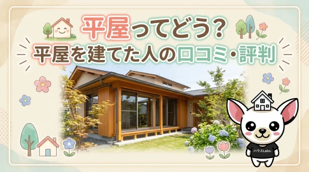 平屋を建てた人の口コミ・評判